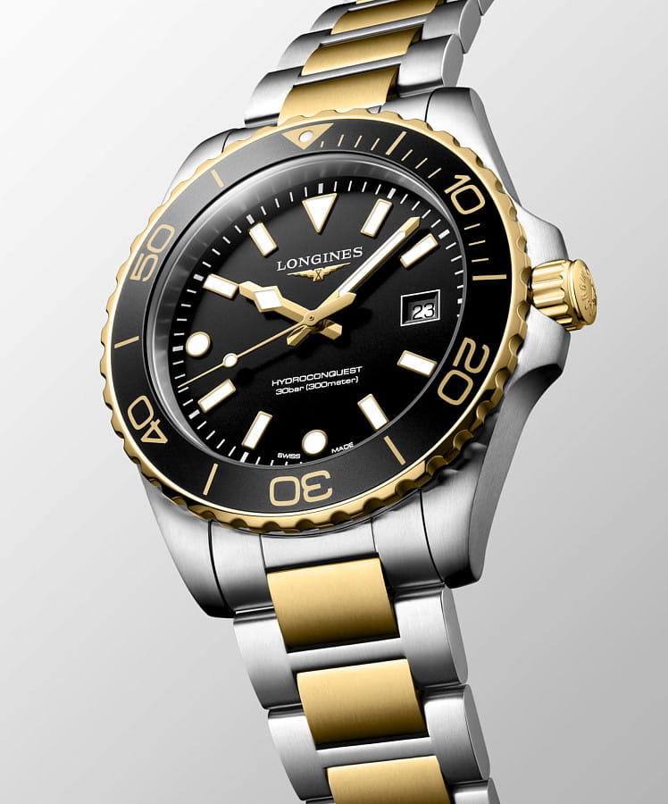 Часы Longines HydroConquest L3.769.3.56.7 — нержавеющая сталь с pvd-покрытием, мужские