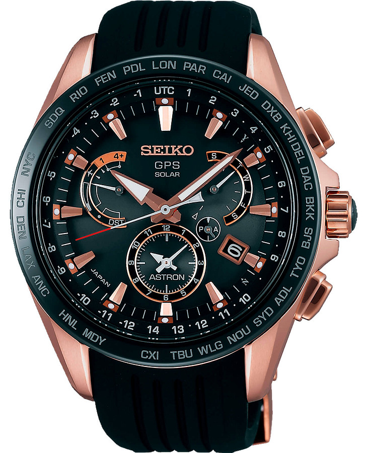 Часы Seiko Astron GPS Solar SSE055J1 — мужские, черный