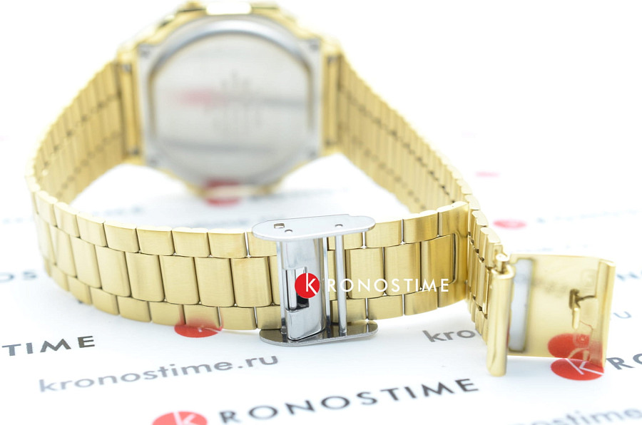 Часы Casio Collection A-168WEGM-9 — мужские, сталь с ip покрытием