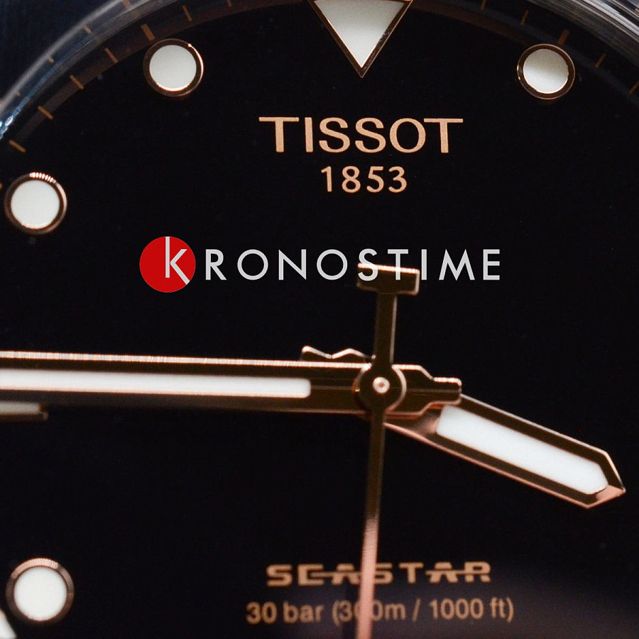 Часы Tissot Seastar 1000 T120.410.22.051.01 — мужские, нержавеющая сталь с pvd-покрытием