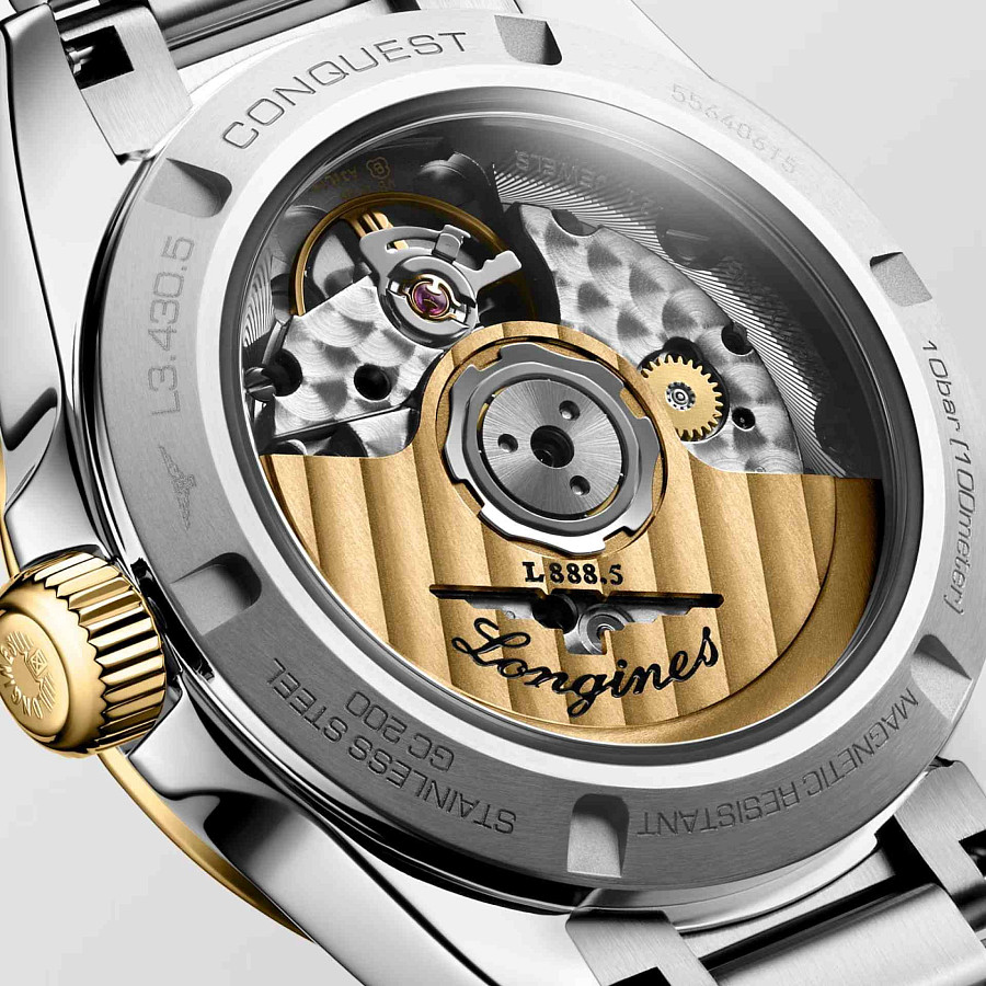 Часы Longines Conquest 34 mm L3.430.5.70.6 — металл сталь, Швейцария