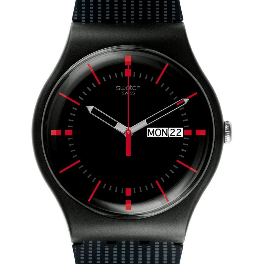 Часы Swatch New Gent Biosourced SO29B710 — кварцевые, пластик