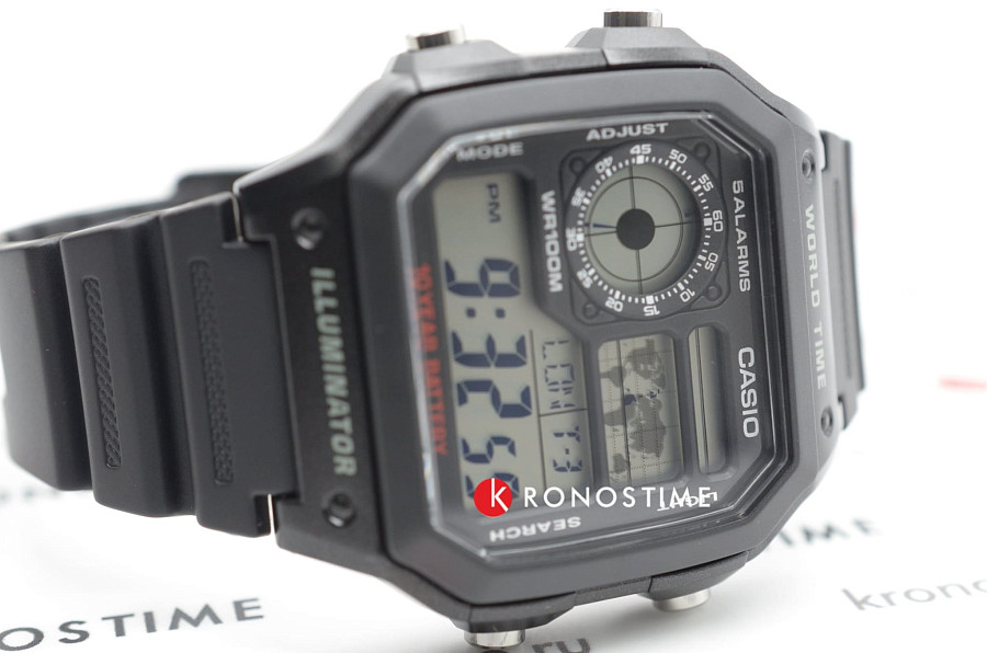 Часы Casio Collection AE-1200WH-1AVDF (AE-1200WH-1A) — кварцевые, пластик