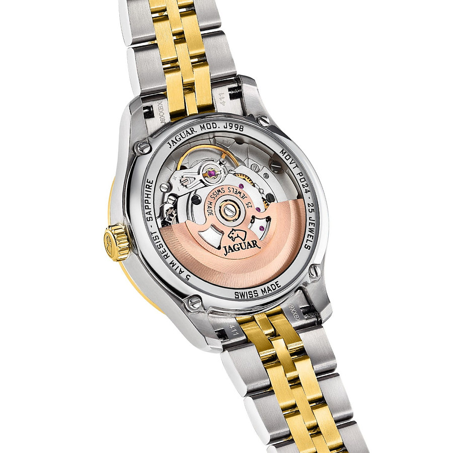 Часы Jaguar Automatic Open Heart J995/1 — нержавеющая сталь с pvd-покрытием, женские
