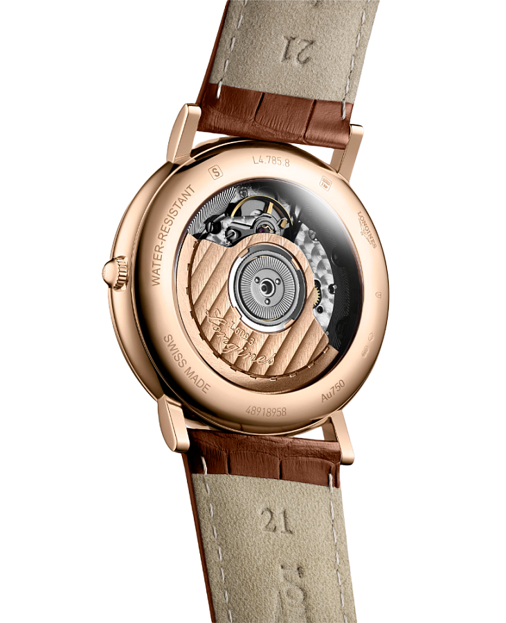 Часы Longines Heritage L4.785.8.73.2 — механические, металл золото