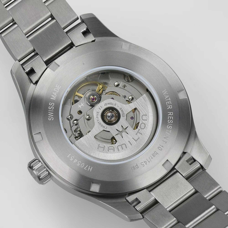 Часы Hamilton Khaki Field Titanium Auto H70545140 — мужские, серый