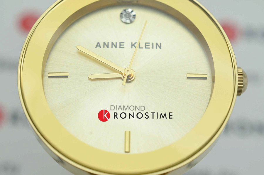 Часы Anne Klein Diamond 1362CHGB — сталь металл, США