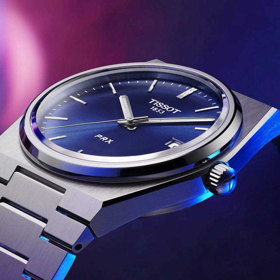 Часы Tissot PRX Ocean Blue T137.410.11.041.00 — мужские, серебристый