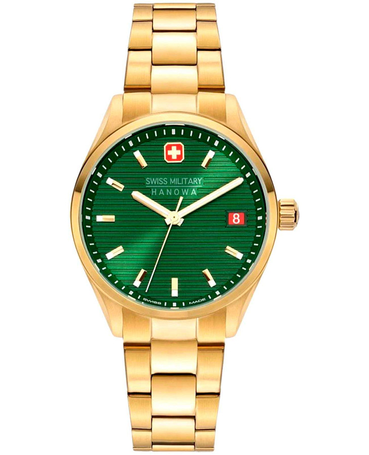 Часы Swiss Military Hanowa Roadrunner SMWGH2200112-SET — мужские, зеленый