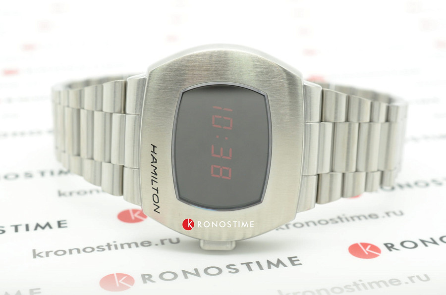 Часы Hamilton American Classic PSR Digital Quartz H52414130 — мужские, серебристый
