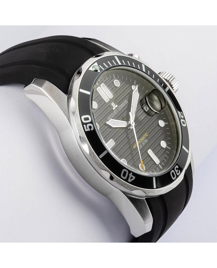 Часы Jacques Lemans Hybromatic 1-2170A — силикон, мужские