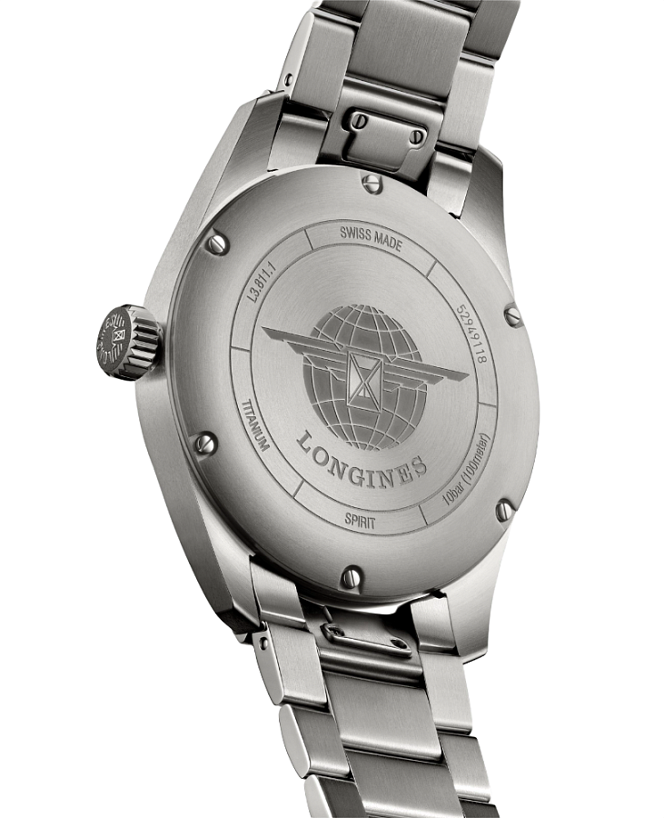 Часы Longines Spirit L3.811.1.53.6 — механические, титан металл