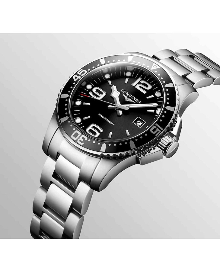 Часы Longines HydroConquest L3.730.4.56.6 — черный, алюминий металл сталь
