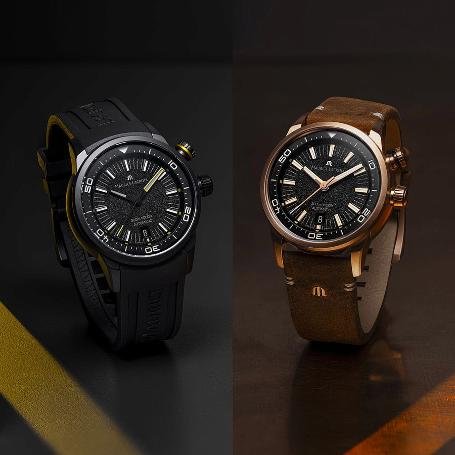Часы Maurice Lacroix Pontos S Diver PT6248-DLB00-330-2 — каучук, мужские