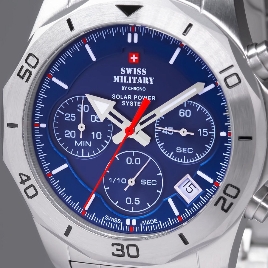 Часы Swiss Military by Chrono Solar Power SMS34072.02 — металл сталь, Швейцария