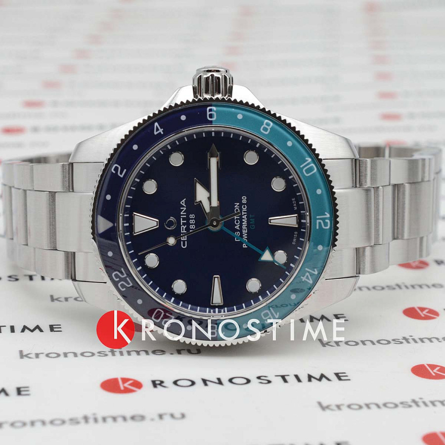 Часы Certina DS Action Gmt Powermatic 80 C032.929.11.041.01 — механические, сталь металл