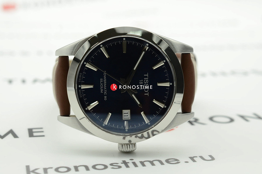Часы Tissot Gentleman Powermatic 80 Silicium T127.407.16.041.00 — механические, Швейцария, мужские
