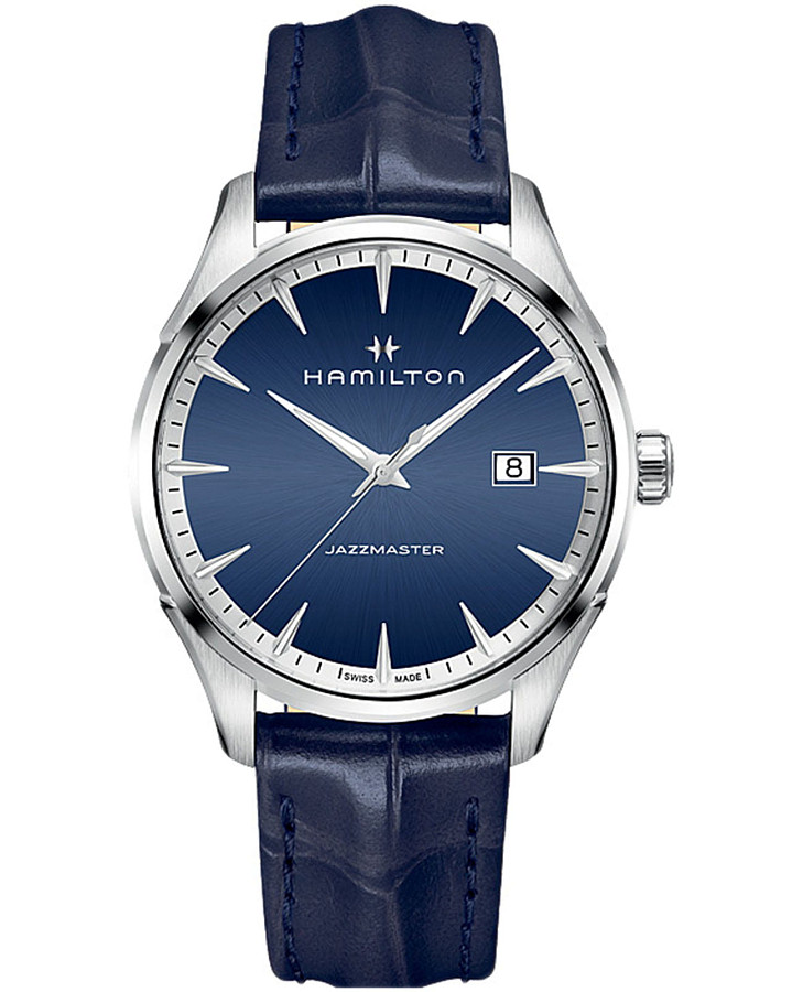 Часы Hamilton Jazzmaster Gent Quartz H32451641 — мужские, синий
