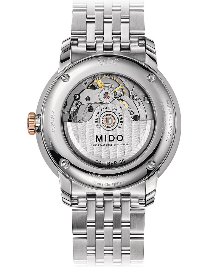 Часы Mido Baroncelli Big Date M027.426.22.088.00 — механические, металл сталь