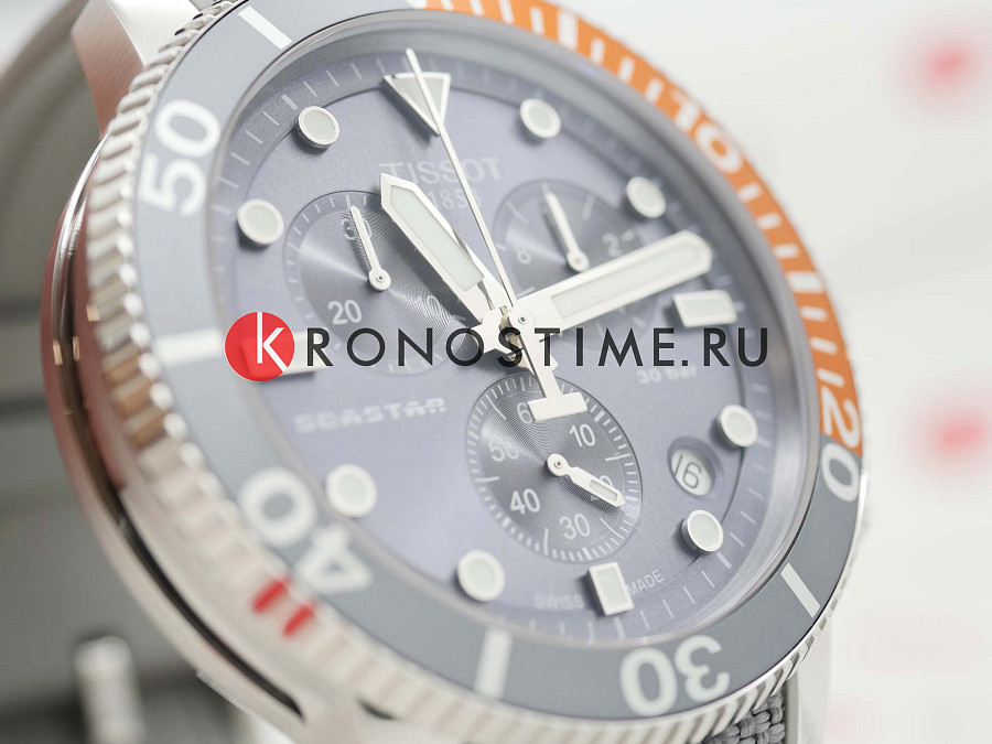 Часы Tissot Seastar 1000 Chronograph T120.417.17.081.01 — серый, металл сталь