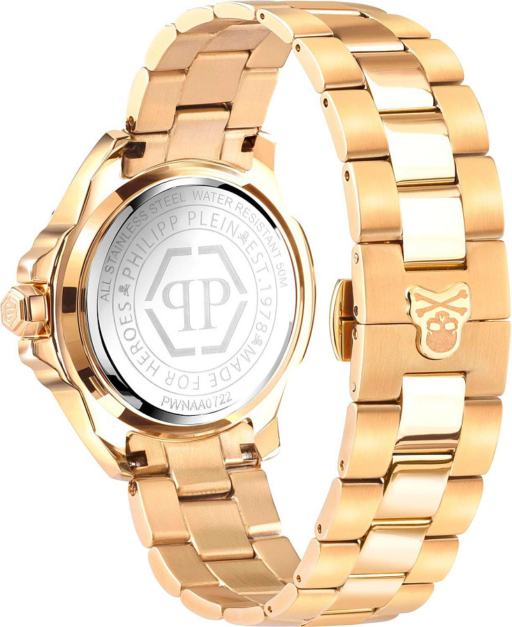 Часы Philipp Plein The Skull PWNAA0722 — нержавеющая сталь с ip-покрытием, мужские