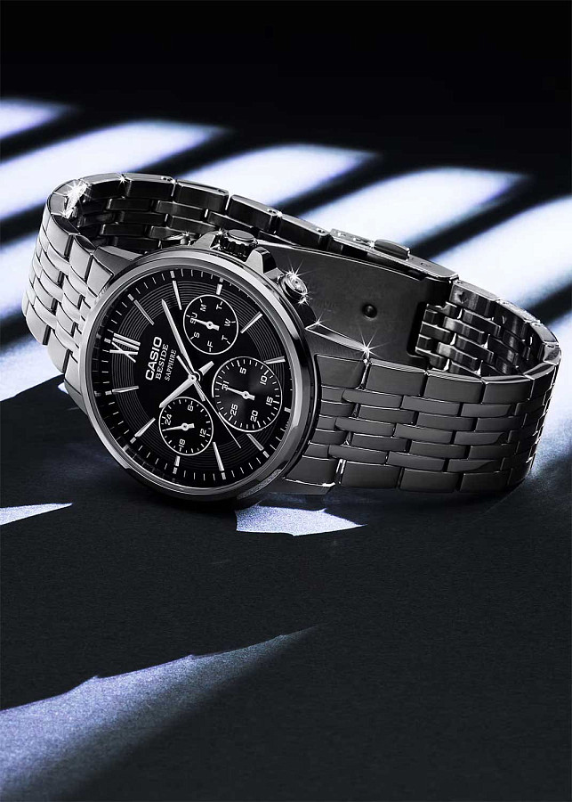 Часы Casio Collection Beside BMS-300D-1A — кварцевые, сталь металл