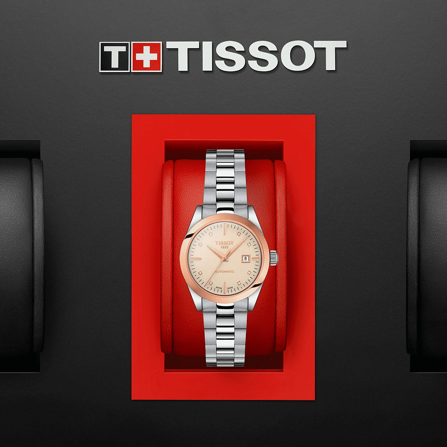 Часы Tissot T-My Lady Automatic 18K Gold T930.007.41.266.00 — механические, сталь металл золото