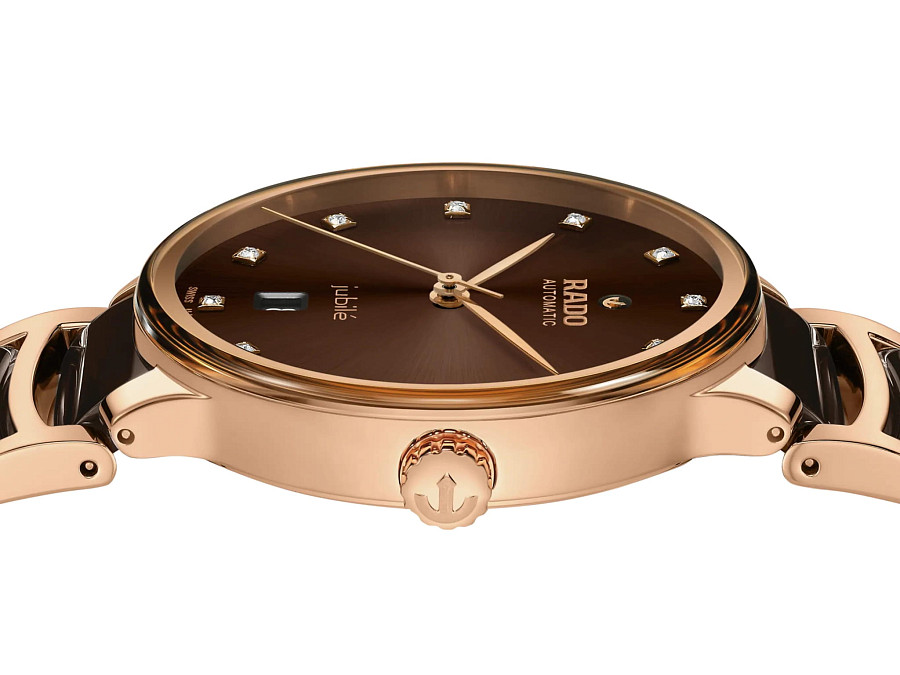 Часы Rado Centrix Automatic R30017732 — мужские, высокотехнологичная керамика + нержавеющая сталь с pvd покрытием