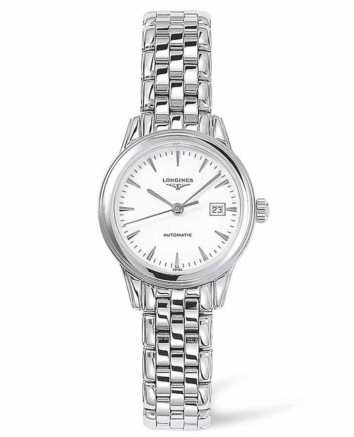 Часы Longines Flagship L4.374.4.12.6 — женские, белый