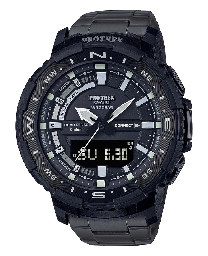 Часы Casio Pro Trek PRT-B70YT-1E — мужские, черный