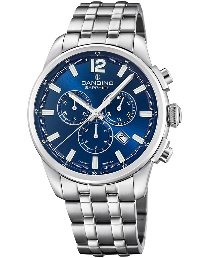 Часы Candino Chronograph C4744/2 — мужские, синий