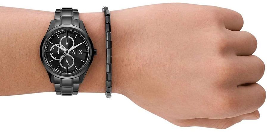 Часы Armani Exchange Dante AX7154SET — кварцевые, металл сталь