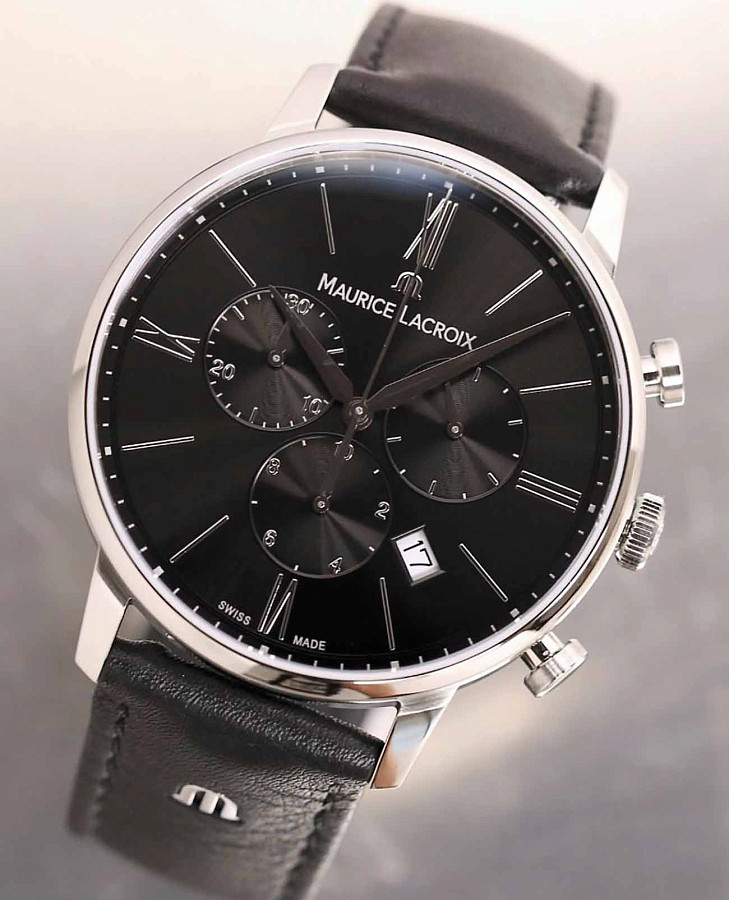 Часы Maurice Lacroix Eliros Chronograph EL1098-SS001-310-1 — мужские, кожаный
