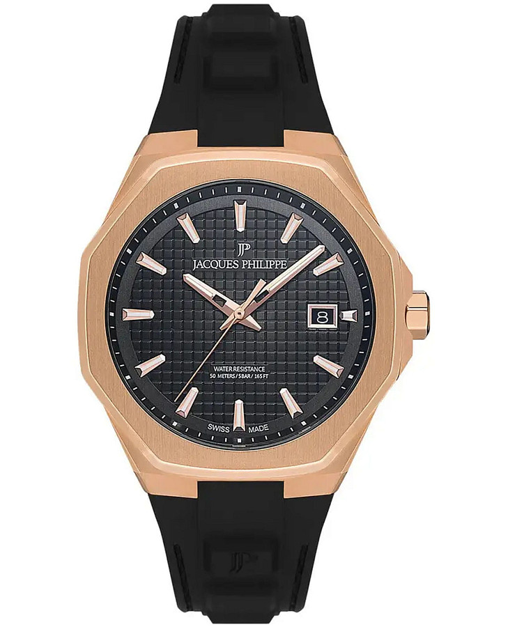 Часы Jacques Philippe Octagon JPQGS383411 — мужские, черный