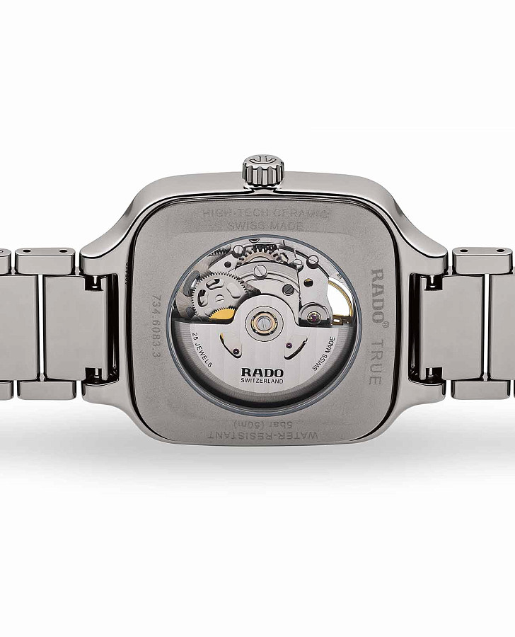 Часы Rado True Square Automatic Open Heart R27083202 — керамика, Швейцария