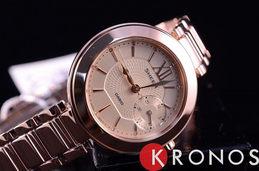 Часы Casio Sheen SHE-3050PG-7A — металл, Япония
