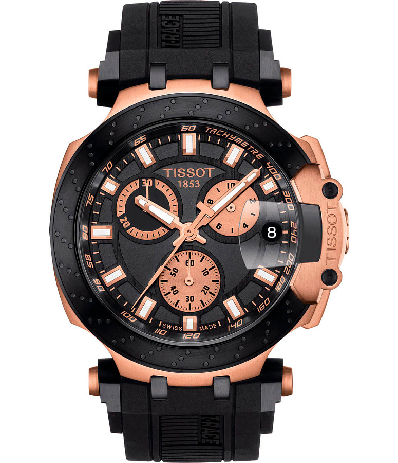 Часы Tissot T-Race Chronograph T115.417.37.051.00 — мужские, черный