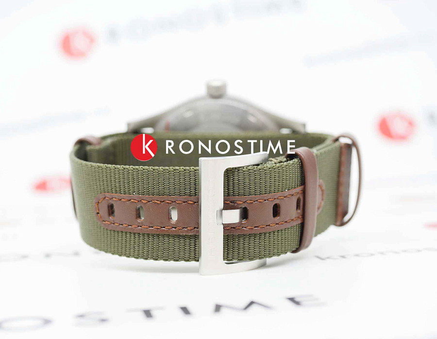 Часы Hamilton Khaki Field Mechanical 42mm H69529933 — мужские, тканевый