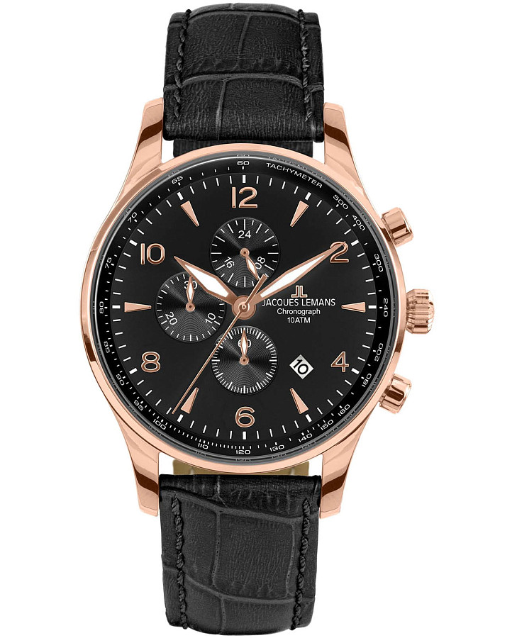 Часы Jacques Lemans London 1-1844ZS — мужские, черный