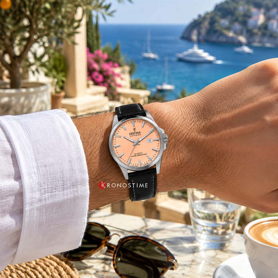 Часы Festina Swiss Made F20025/6 — кварцевые, металл сталь