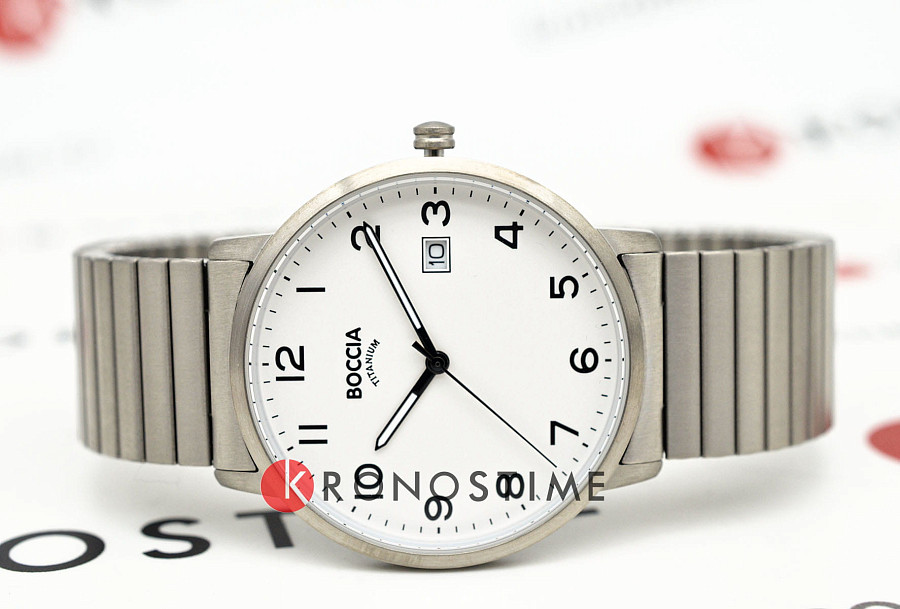 Часы Boccia Titanium 3660-01 — кварцевые, титан