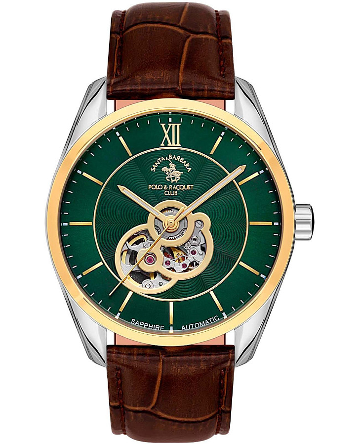 Часы Santa Barbara Polo & Racquet Club Luxury SB.4.1008-4 — мужские, зеленый