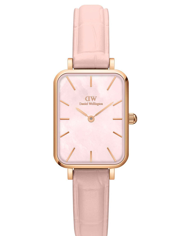 Часы Daniel Wellington Quadro Pressed Sheffeld DW00100508 — женские, розовый