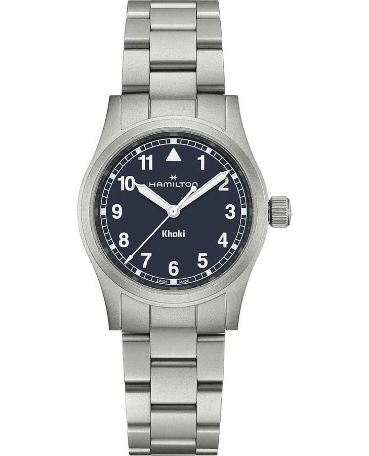 Часы Hamilton Khaki Field Quartz 38mm H69401140 — мужские, синий
