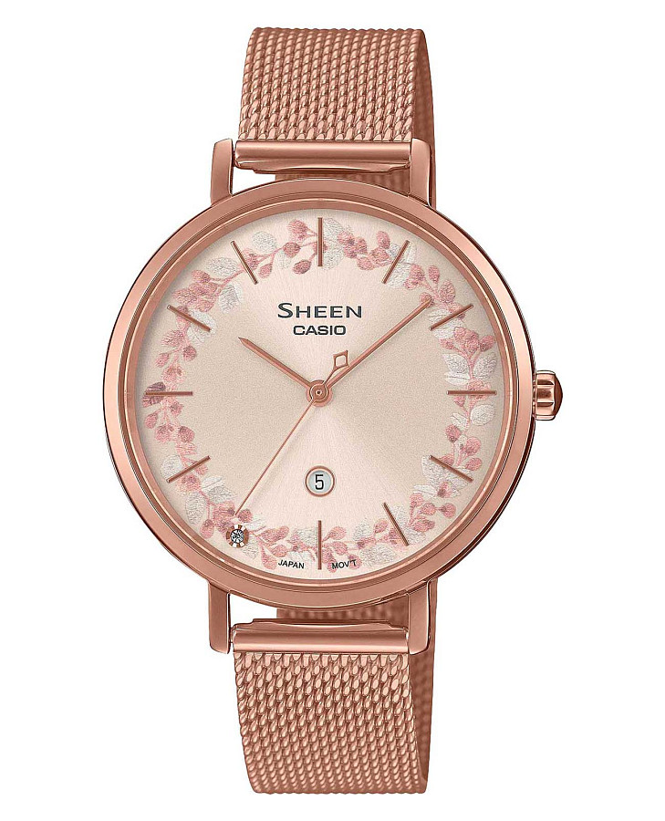 Часы Casio Sheen SHE-4539FPM-4A — женские, розовый