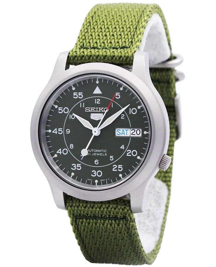 Часы Seiko 5 SNK805K2 — мужские, зеленый