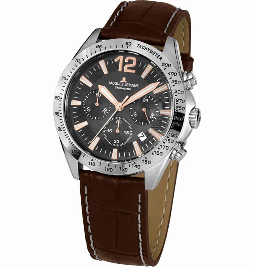 Часы Jacques Lemans 42-5C — мужские, черный