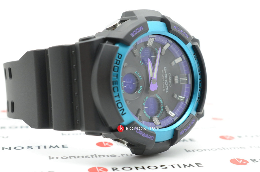 Часы Casio G-Shock GAW-100BL-1A — электронные, пластик сталь металл