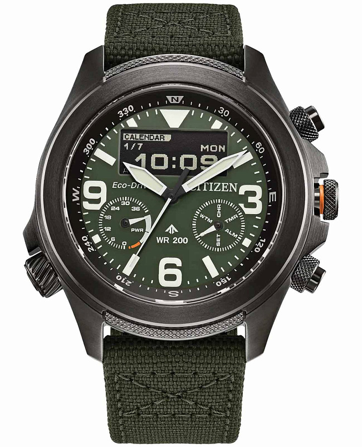 Часы Citizen Promaster JV1005-02W — мужские, зеленый