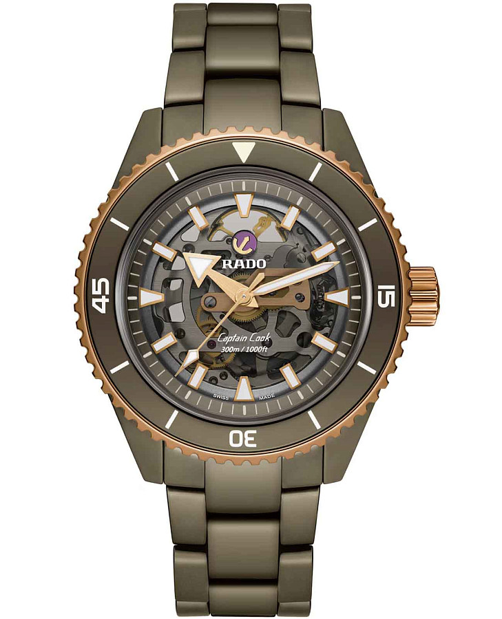 Часы Rado Captain Cook High-Tech Ceramic R32150162 — мужские, серый
